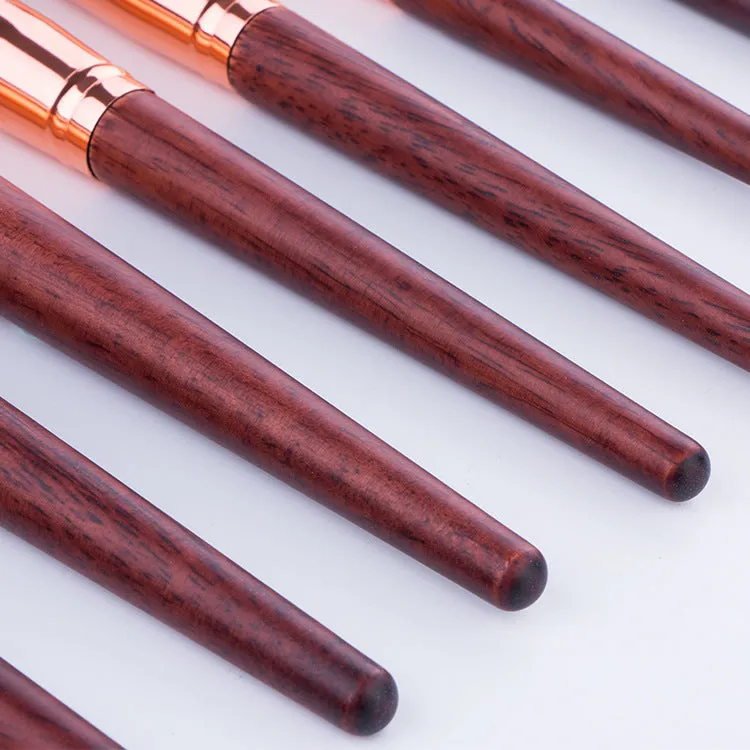 17 High-Grade Rosewood Makeup Brush Log New Makeup Brush Set