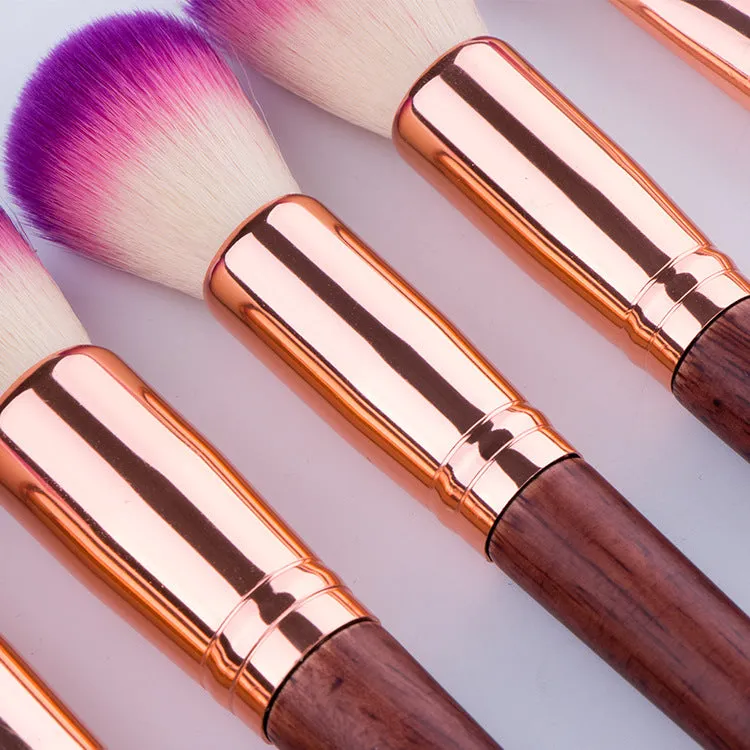 17 High-Grade Rosewood Makeup Brush Log New Makeup Brush Set