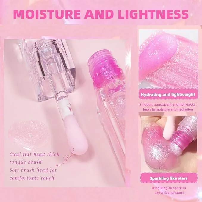 2 Pcs Magic Color Changing Lip Oil, Lip Glow Oil Lip Gloss Set