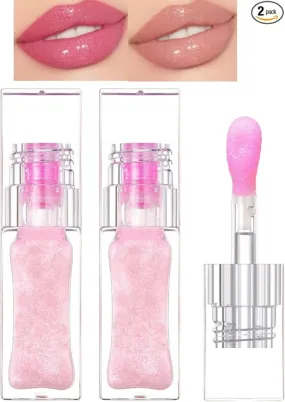 2 Pcs Magic Color Changing Lip Oil, Lip Glow Oil Lip Gloss Set