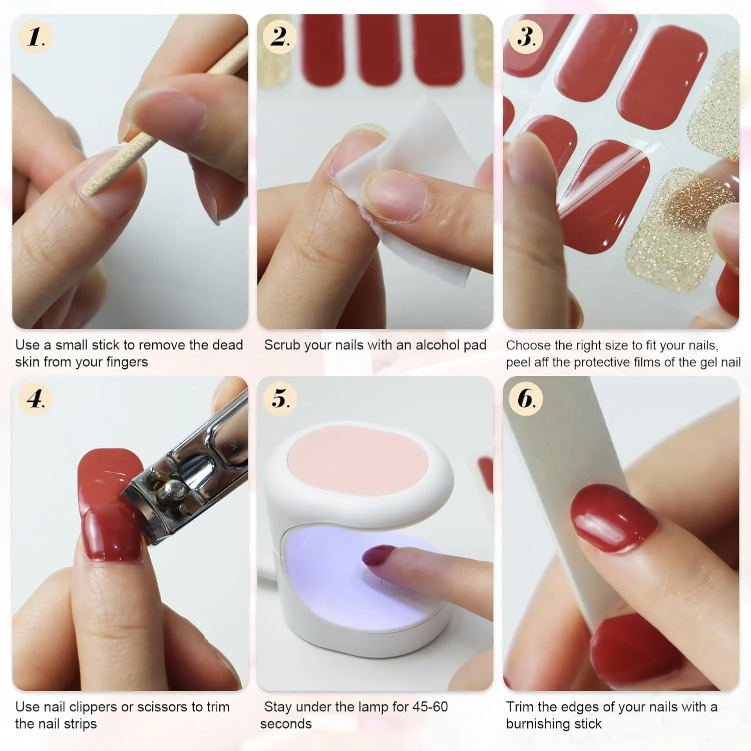 20 pcs Semi-Cured Gel Nail Strips | BSS-0060