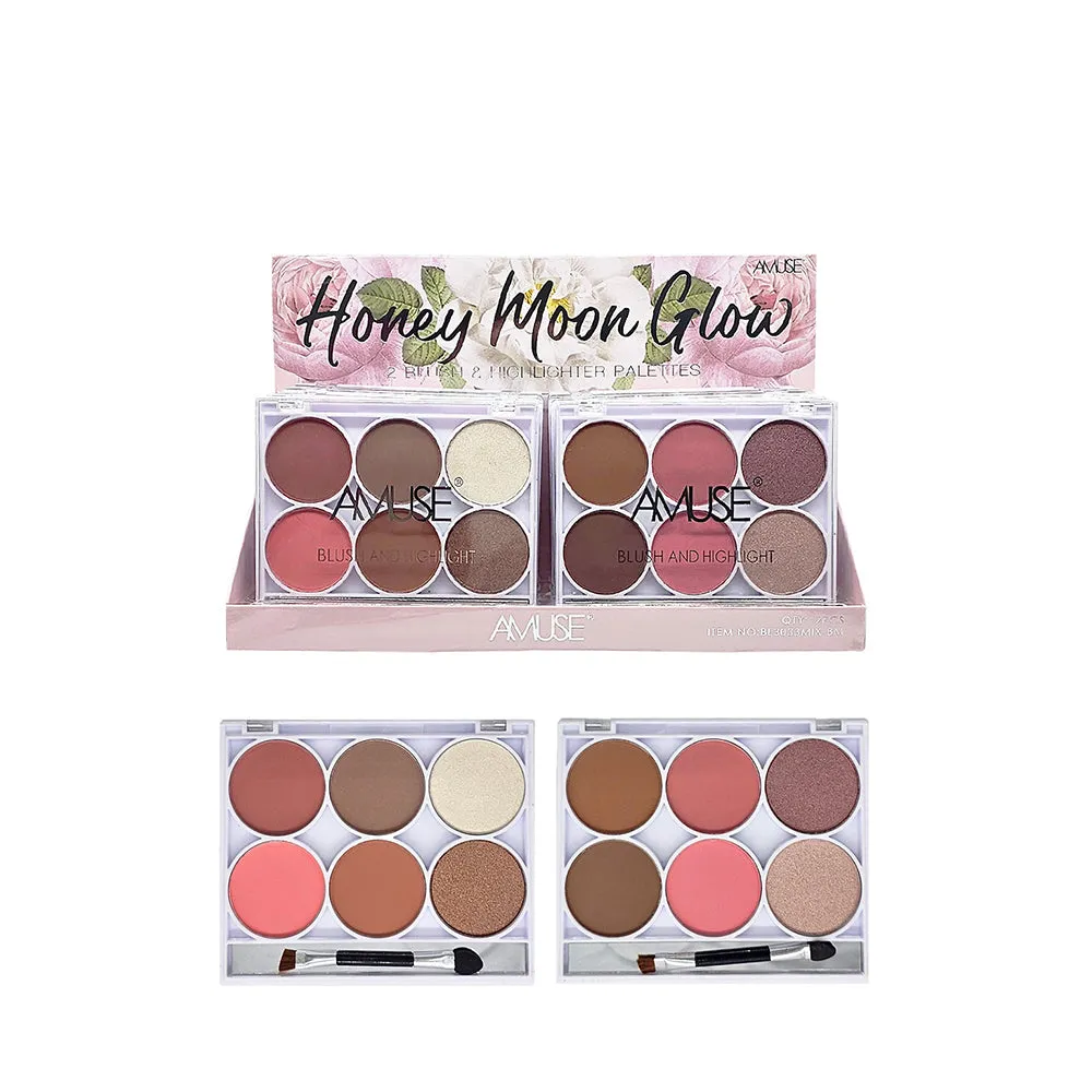 Amuse - Honey Moon Glow 2 Blush & Highlighter Palette