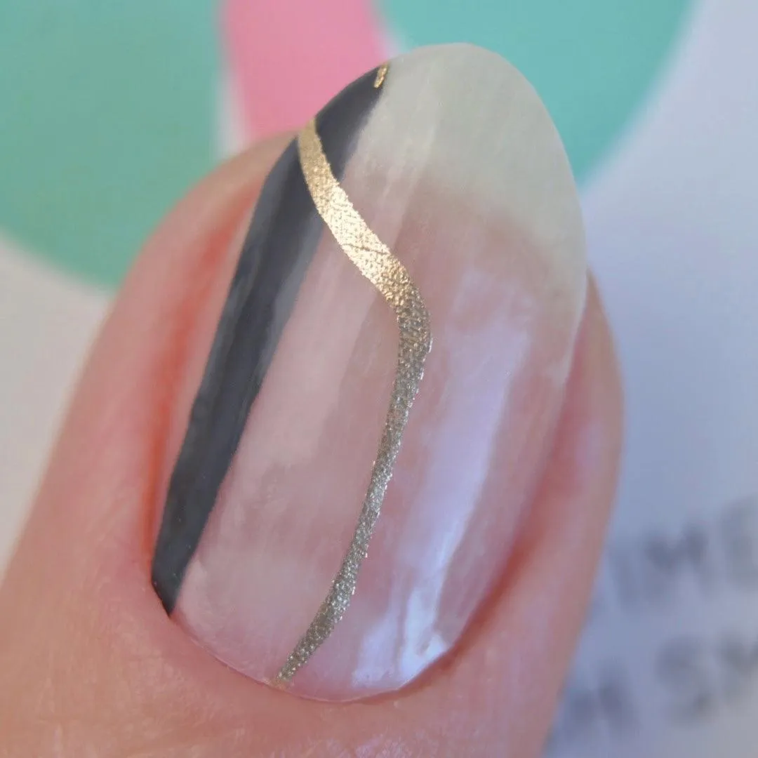 Brandy | Transparent Swirl Nail Polish Wrap