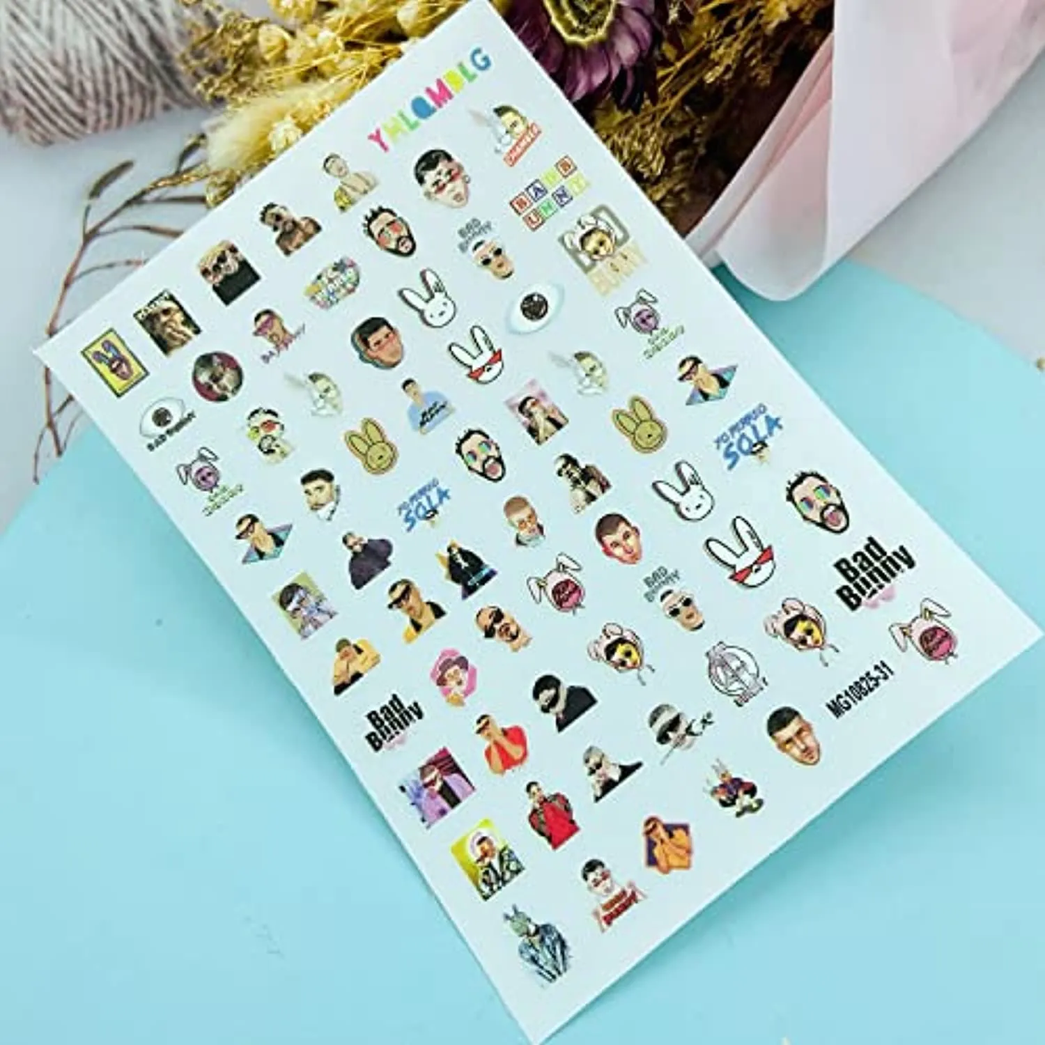 Bunny Nail Stickers Bunny Nail Decals for Acrylic Nails 3D Self Adhesive Nail Accessories for Woman Girls Bunny Nail Decal