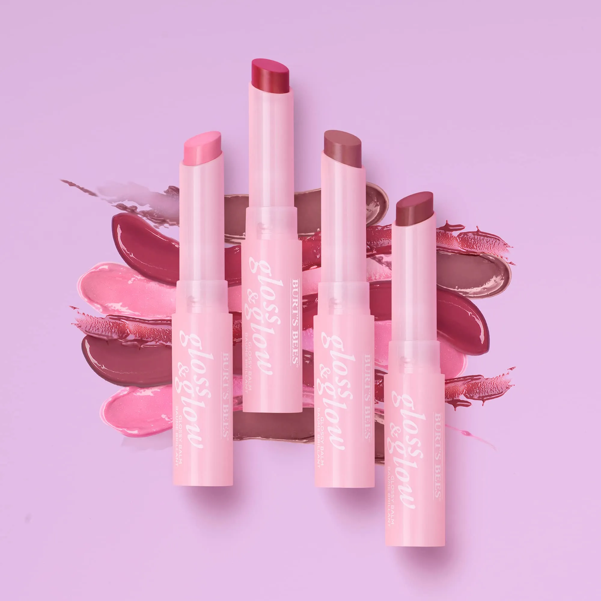 Burt's Bees Gloss and Glow Glossy Balm, 100% Natural Origin, Wine Wednesday, 1 Tube, Red