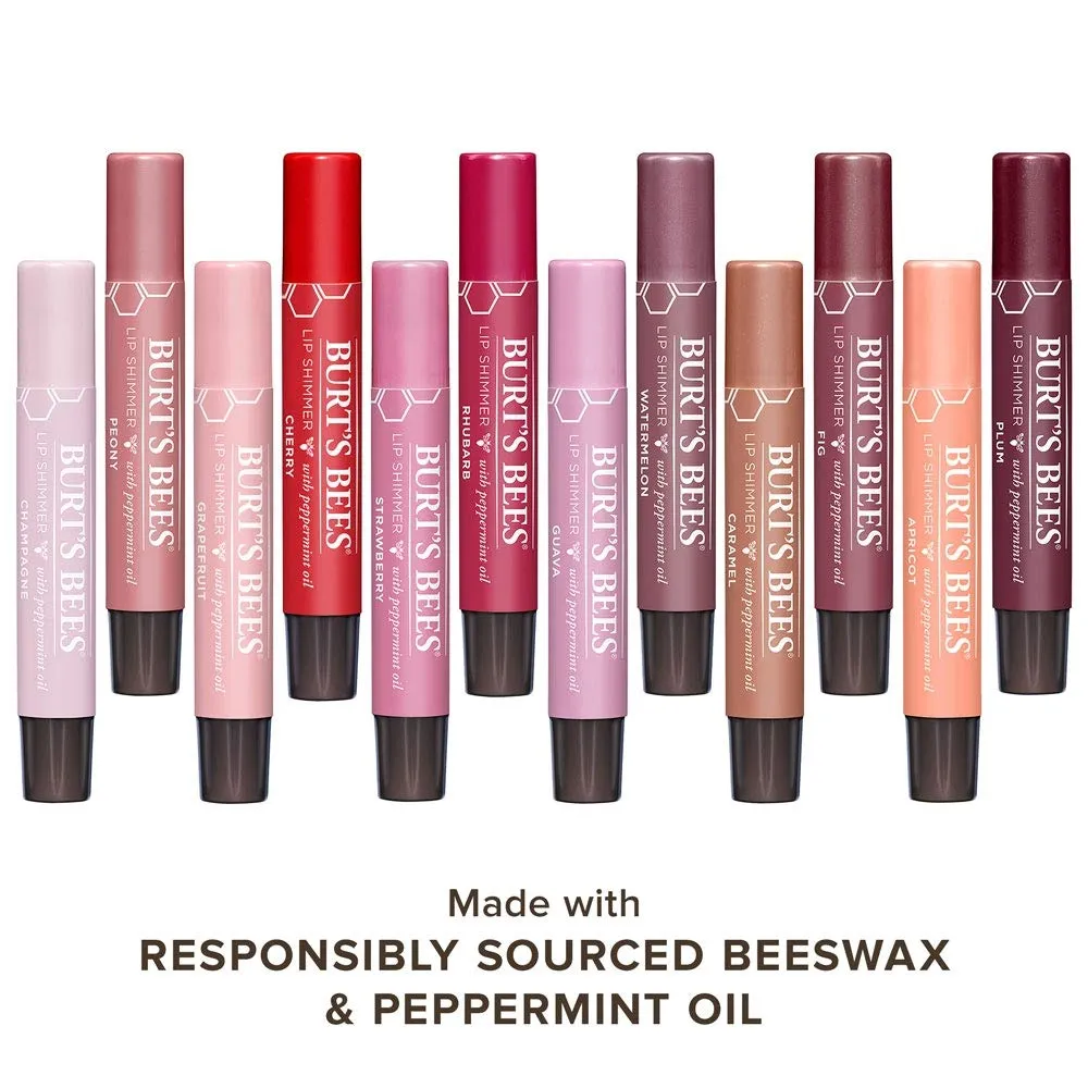 Burt's Bees, Lip Shimmer Peony, 0.09 Ounce