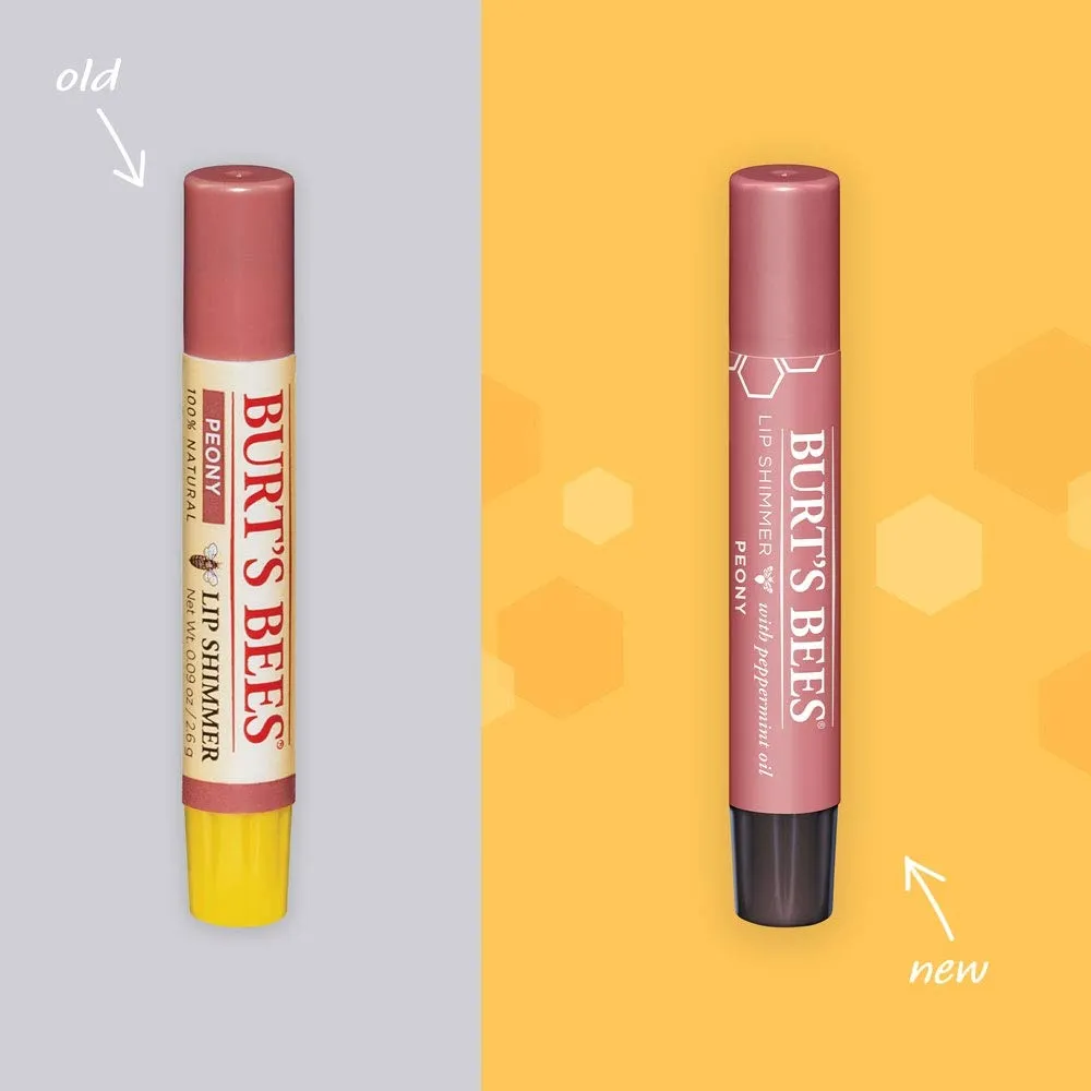 Burt's Bees, Lip Shimmer Peony, 0.09 Ounce