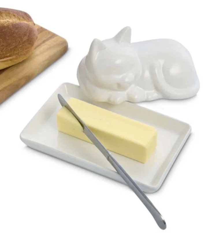 Cat Butter Dish