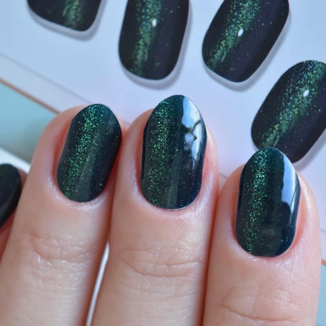Cat Eye (Green) | Super Jellies DIY Hard Semi Cured Gel Nail Wraps