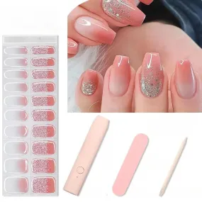 CELESTIAL GLOW - Nail Stickers Kit with UV Lamp | Manicure