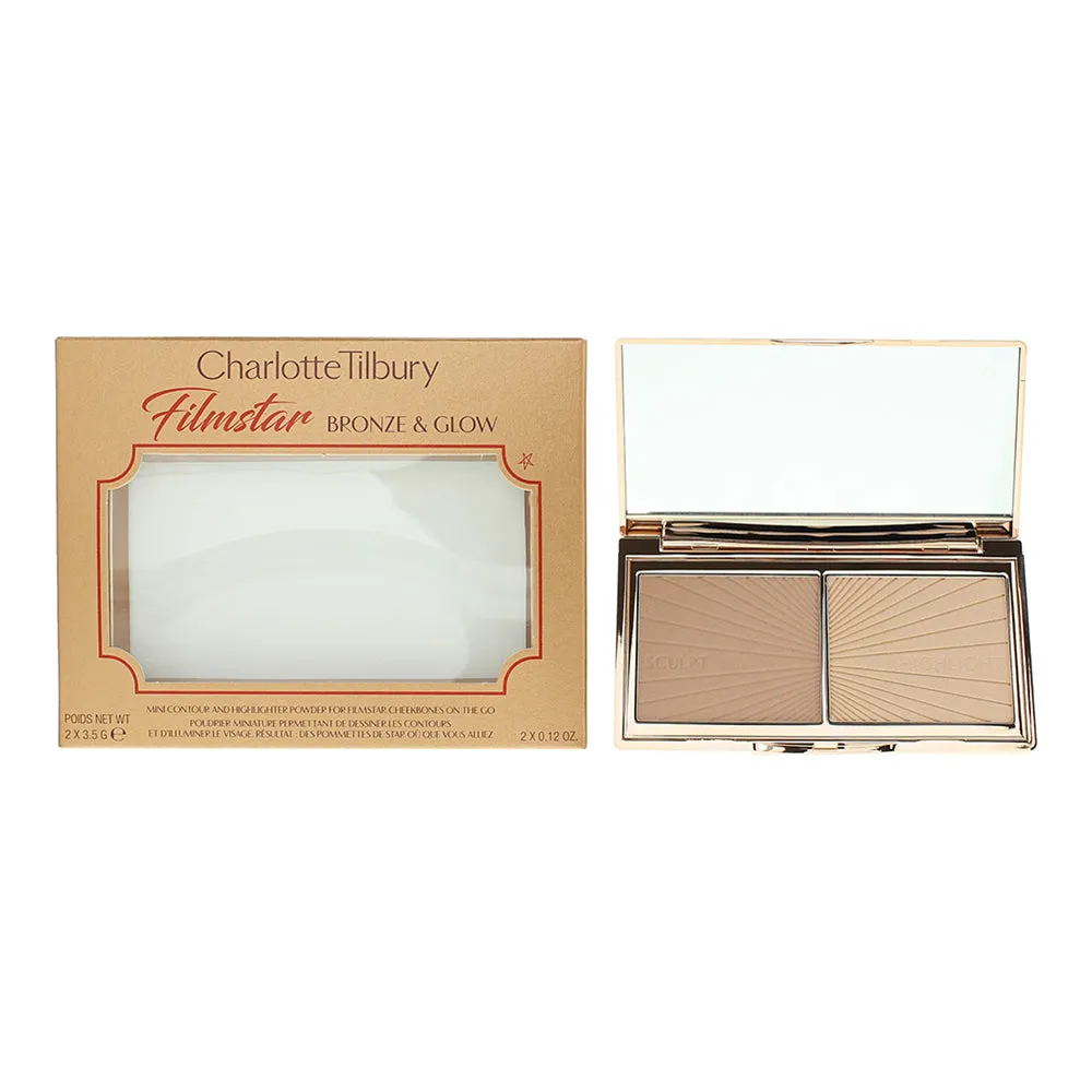 Charlotte Tilbury Filmstar Bronz & Glow Light Medium Contour And Highlighting Palette 2 x 3.5g