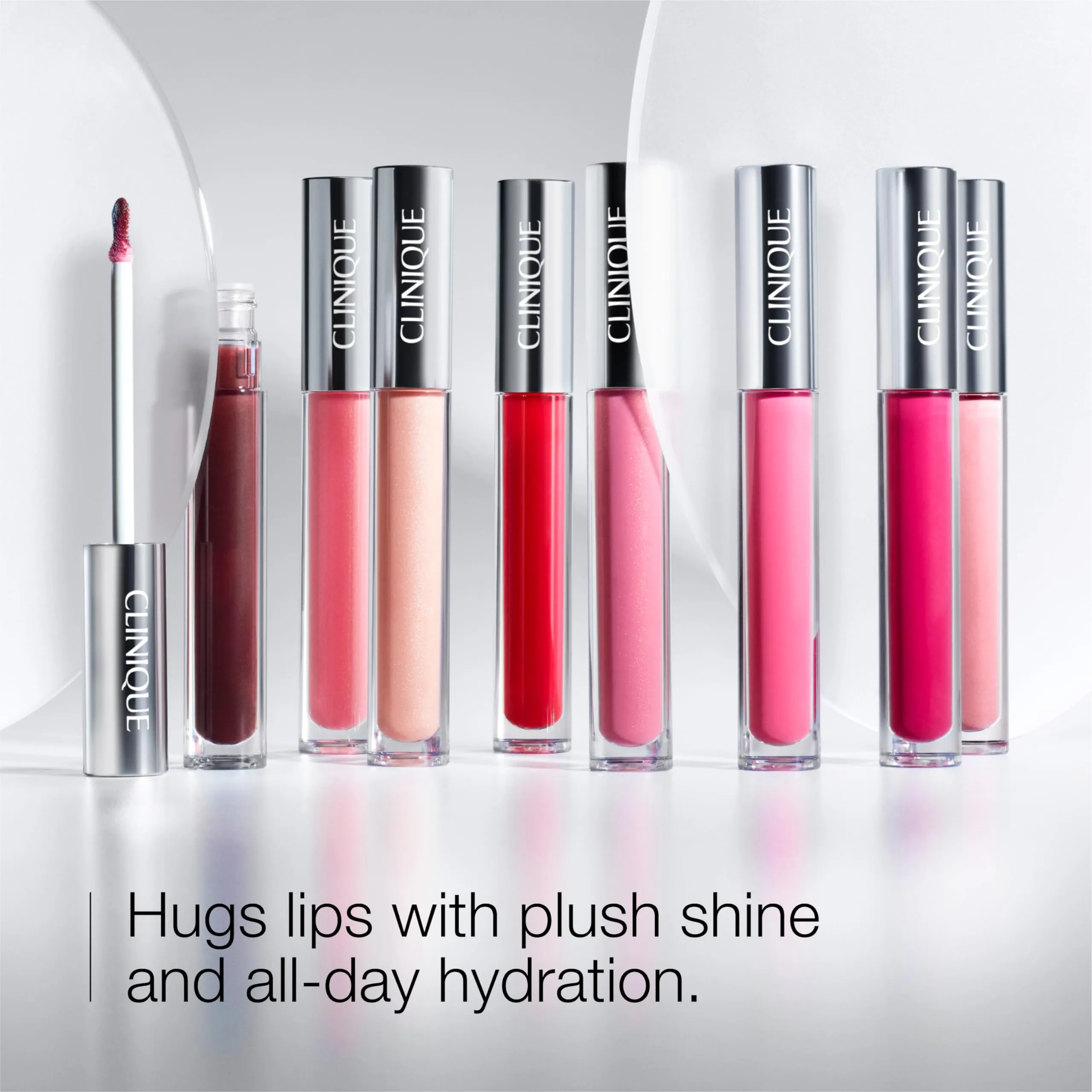 Clinique Pop Plush Creamy Lip Gloss With Hyaluronic Acid   Blend of Aloe Butter, Avocado Butter   Shea Butter | Hydrating   High Shine, Sugarplum Pop, 0.11 Fl Oz