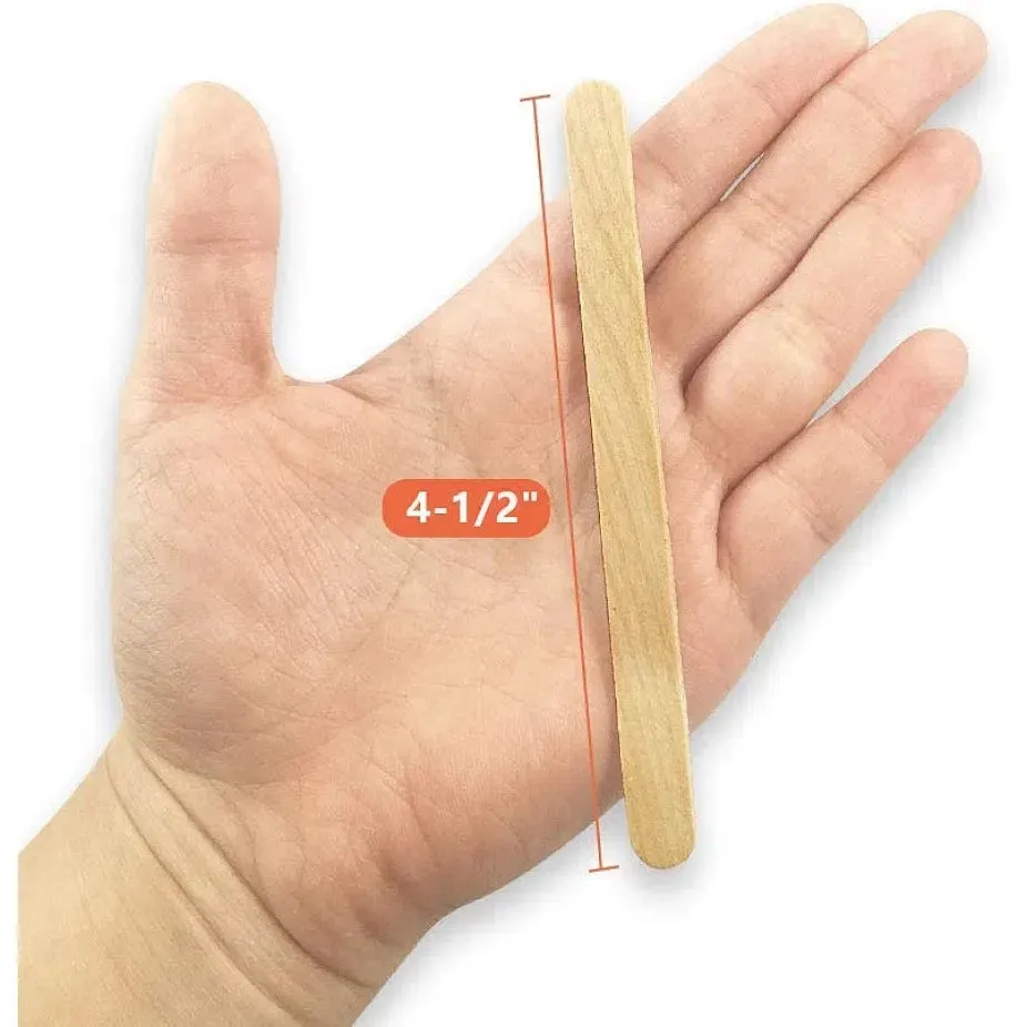 DIY Craft Wooden Ice Cream Sticks Plain 4.5inch 50pc