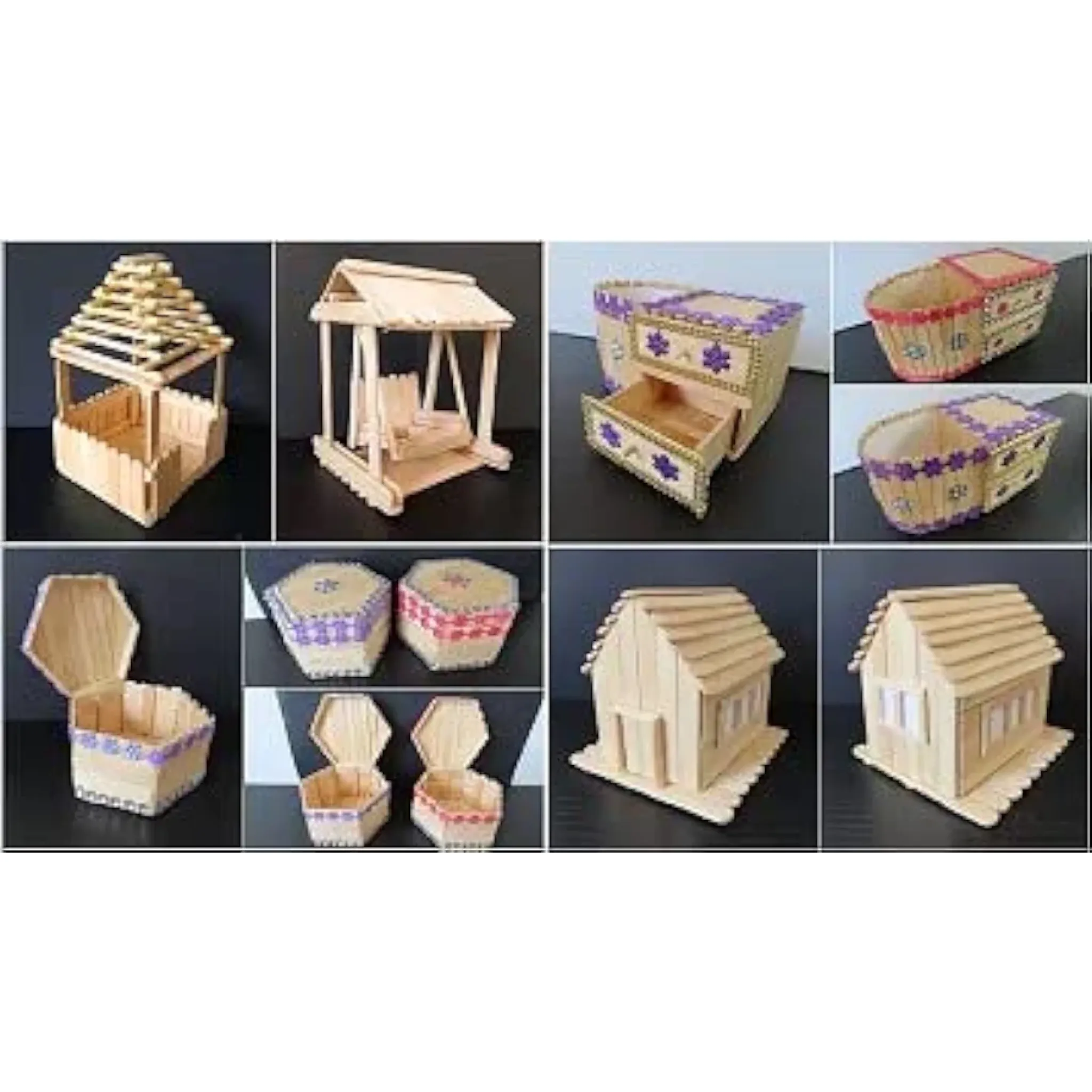 DIY Craft Wooden Ice Cream Sticks Plain 4.5inch 50pc