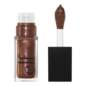 e.l.f. Glow Reviver Lip Oil, Nourishing and Hydrating with High-Shine Glimmer Finish & Sheer Wash Of Color, Minty Scent, Non-Sticky, Vegan & Cruelty-free, Choco Luxe