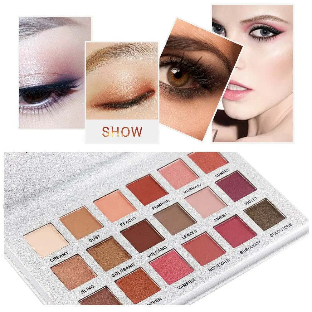 Fashion 18 Colors  Eyeshadow Palette Luxury Golden Matte Palettes