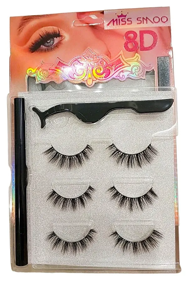 Fourteen Piece Makeup Brush Set Plus Eyeliner Eyelash Kit