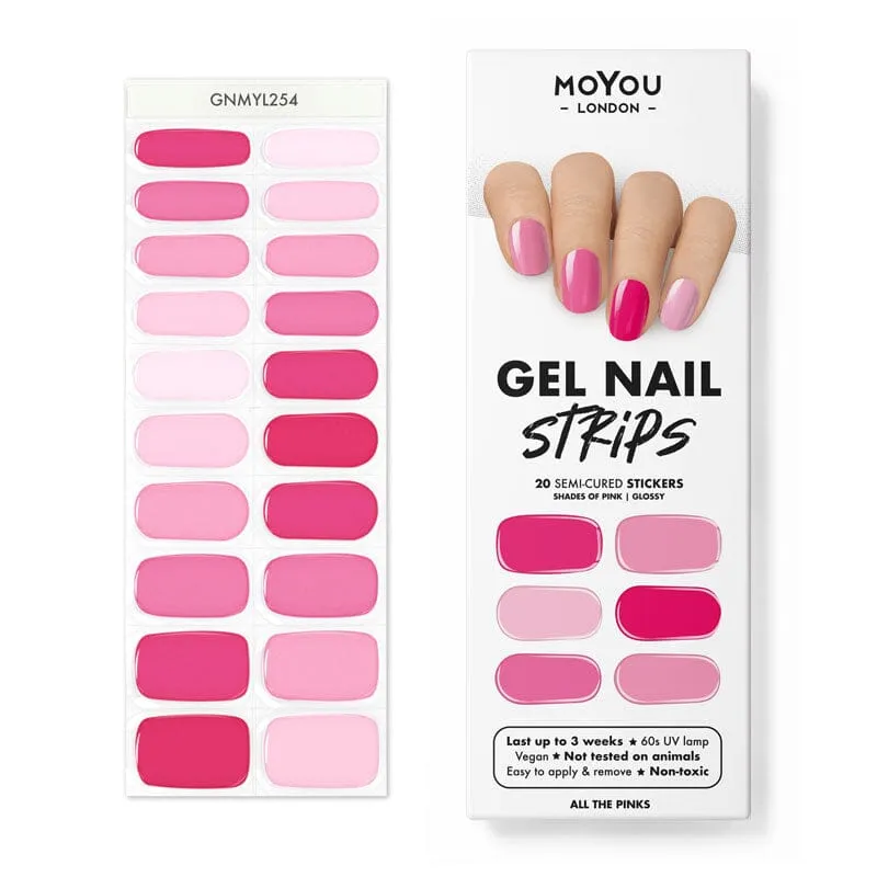 Gel Nail Strip ★ All the Pinks