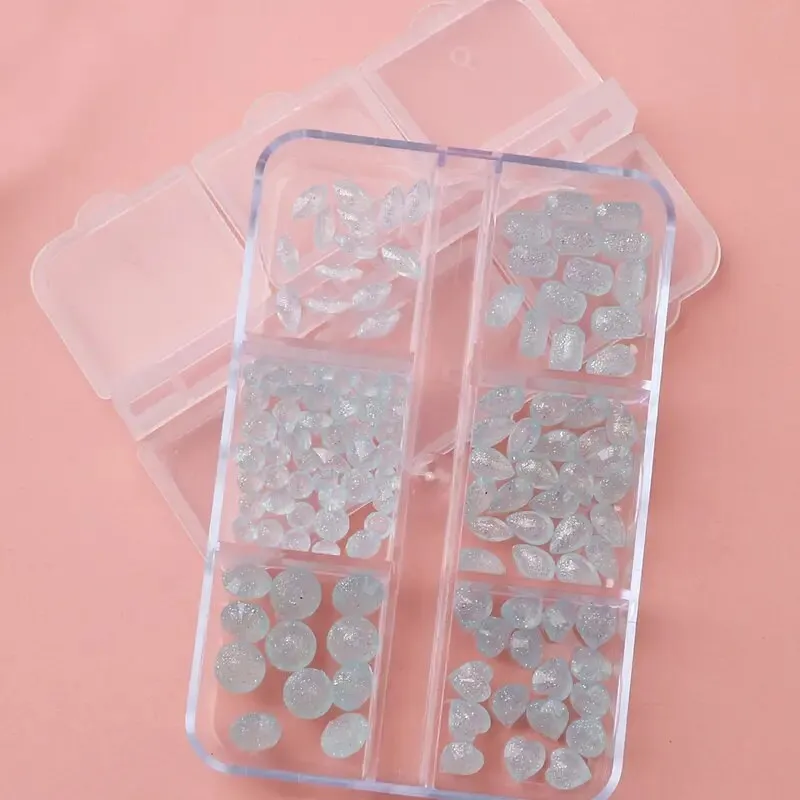 Heart Raindrop Shaped Nail Art Decorations | 3D Nail Art Decals Resin Charms For Gel Acrylic Nail Design Jewelry Crafts Making