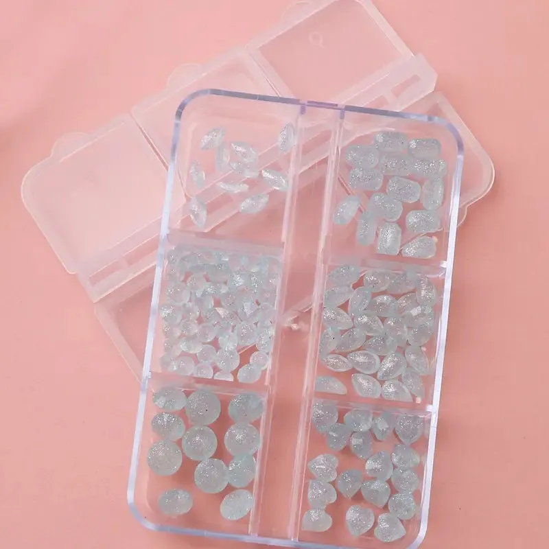 Heart Raindrop Shaped Nail Art Decorations | 3D Nail Art Decals Resin Charms For Gel Acrylic Nail Design Jewelry Crafts Making