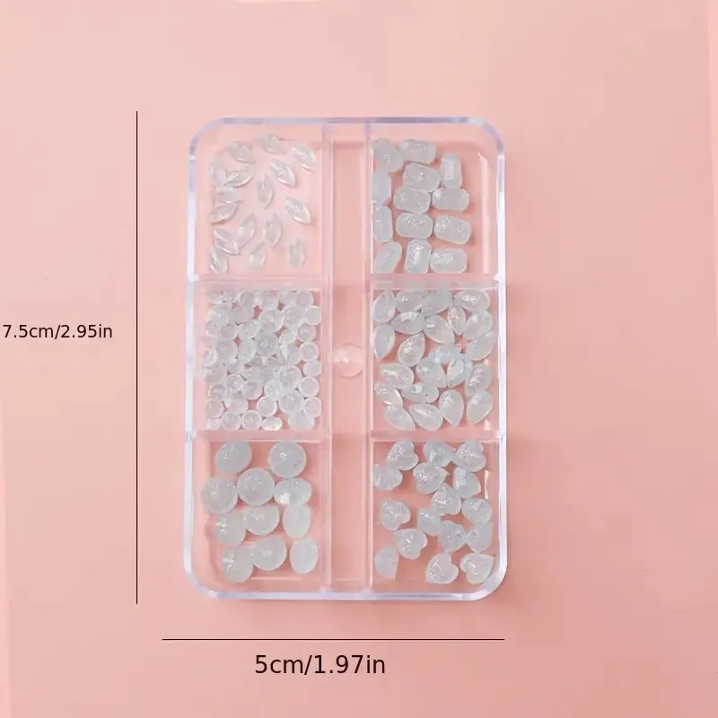 Heart Raindrop Shaped Nail Art Decorations | 3D Nail Art Decals Resin Charms For Gel Acrylic Nail Design Jewelry Crafts Making
