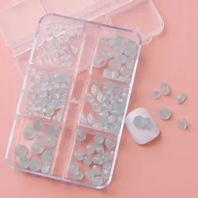 Heart Raindrop Shaped Nail Art Decorations | 3D Nail Art Decals Resin Charms For Gel Acrylic Nail Design Jewelry Crafts Making