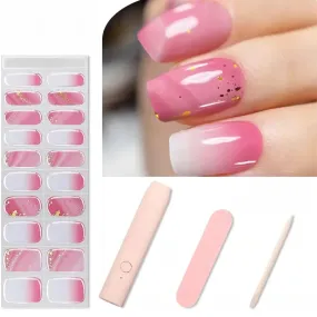 HEAVENLY DELIGHT - Nail Stickers Kit with UV Lamp | Manicure