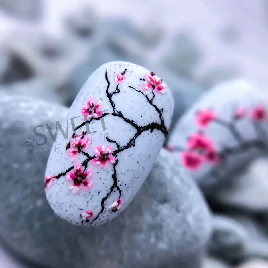 Joskaa Fresh Spring Simple Flower Nail Decoration Stickers Magnolia Sakura Floral Pattern Elegant Adhesive Sliders Manicure Decals LYDP