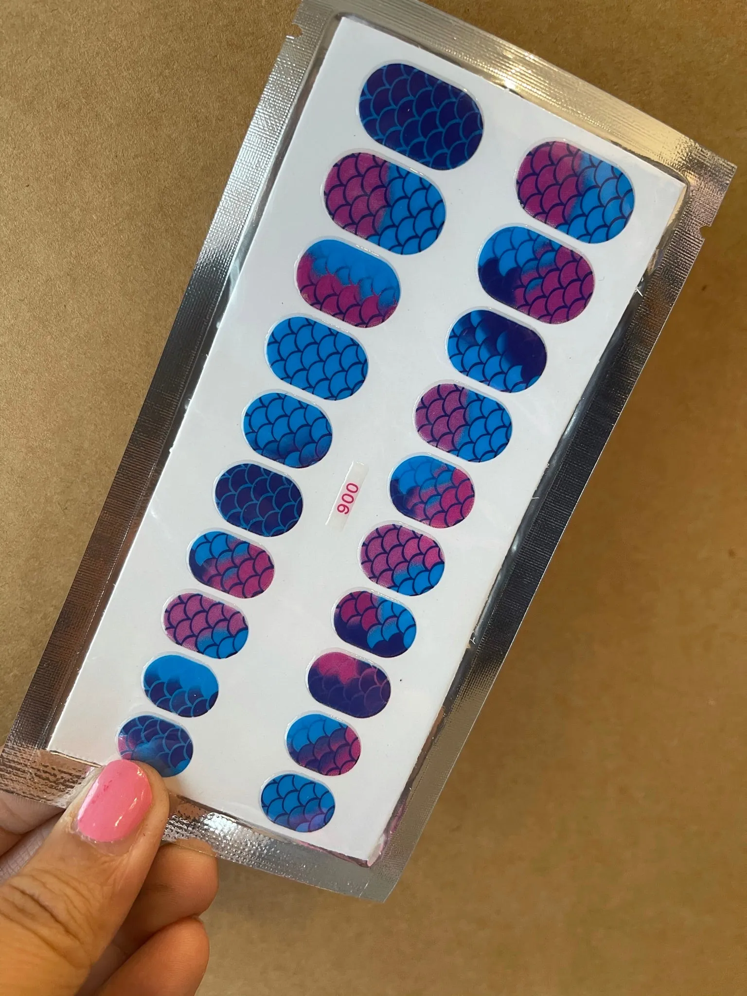 Kids 20pcs Nail Polish Wraps Non-Toxic Nail Wraps Long Lasting