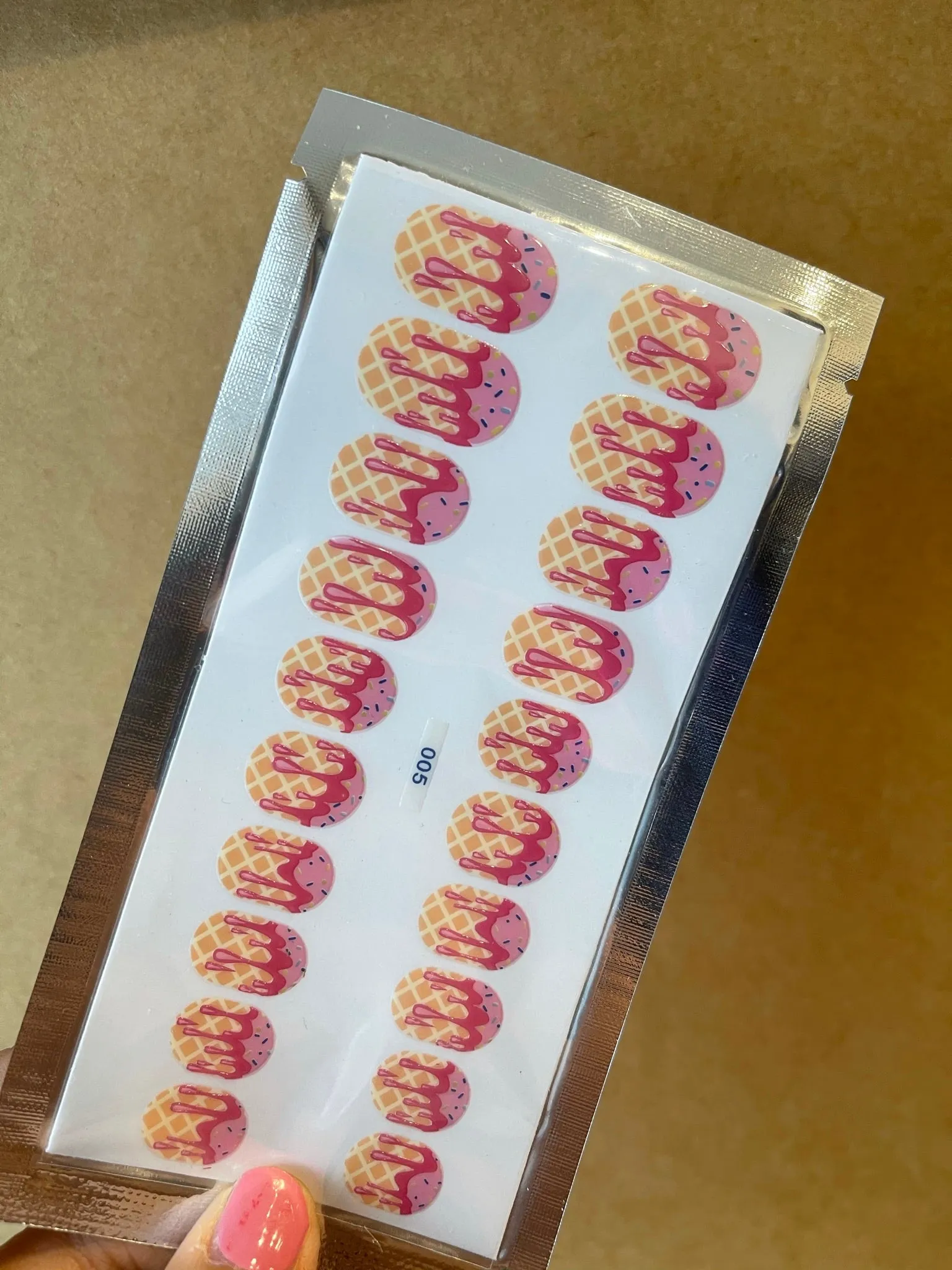 Kids 20pcs Nail Polish Wraps Non-Toxic Nail Wraps Long Lasting