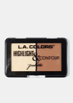L.A. Colors Highlight & Contour Palette- Medium to Tan