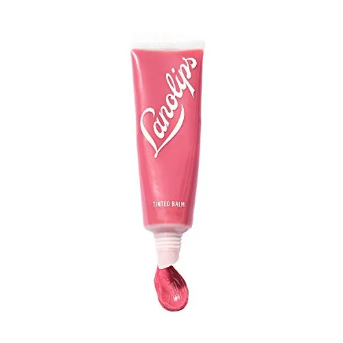Lanolips Tinted Balm Rhubarb - Natural Lanolin-Based Balm with Color   Gloss for Shiny, Hydrated Lips (12.5g / 0.44oz)
