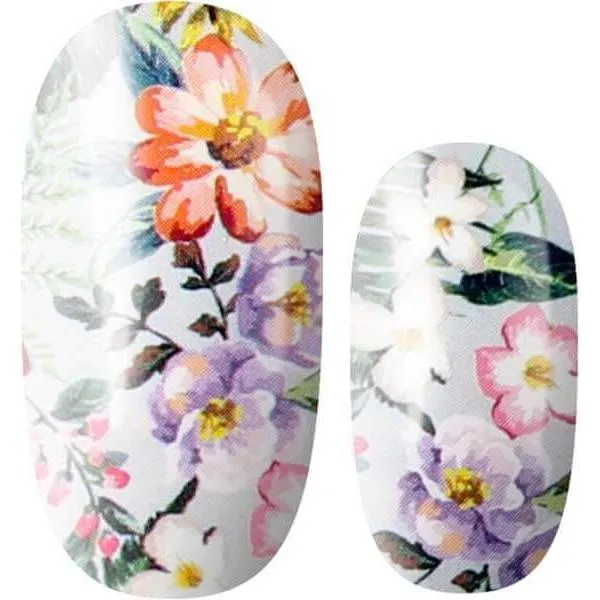 Lily and Fox - Nail Wrap - Lipstick Daisies