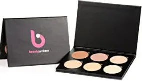 Makeup Highlighter Palette – Beauty Junkees Powder Highlighter Makeup Palette 6 Shades Glow Kit, Face Highlight Make Up Set for Beginners, Professional Quality, Paraben Gluten Cruelty Free Cosmetics