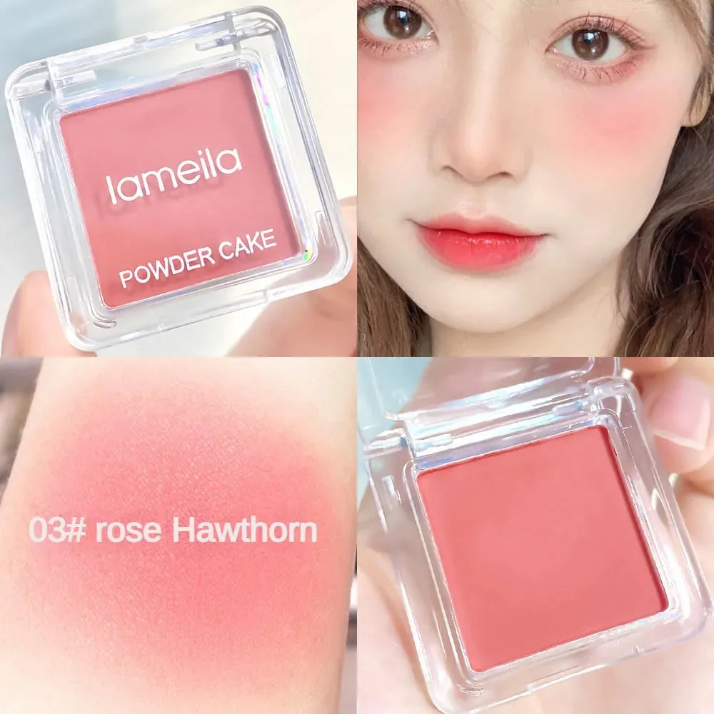 Matte Natural Face Blusher: Cheek Tint to Brighten Face, Waterproof for Face Contouring. Cosmetics Blush Powder, Soft Female Makeup - 1 piece.