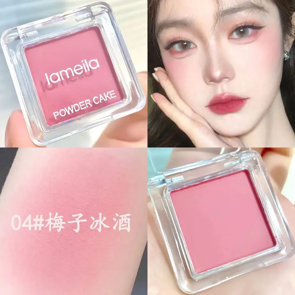 Matte Natural Face Blusher: Cheek Tint to Brighten Face, Waterproof for Face Contouring. Cosmetics Blush Powder, Soft Female Makeup - 1 piece.