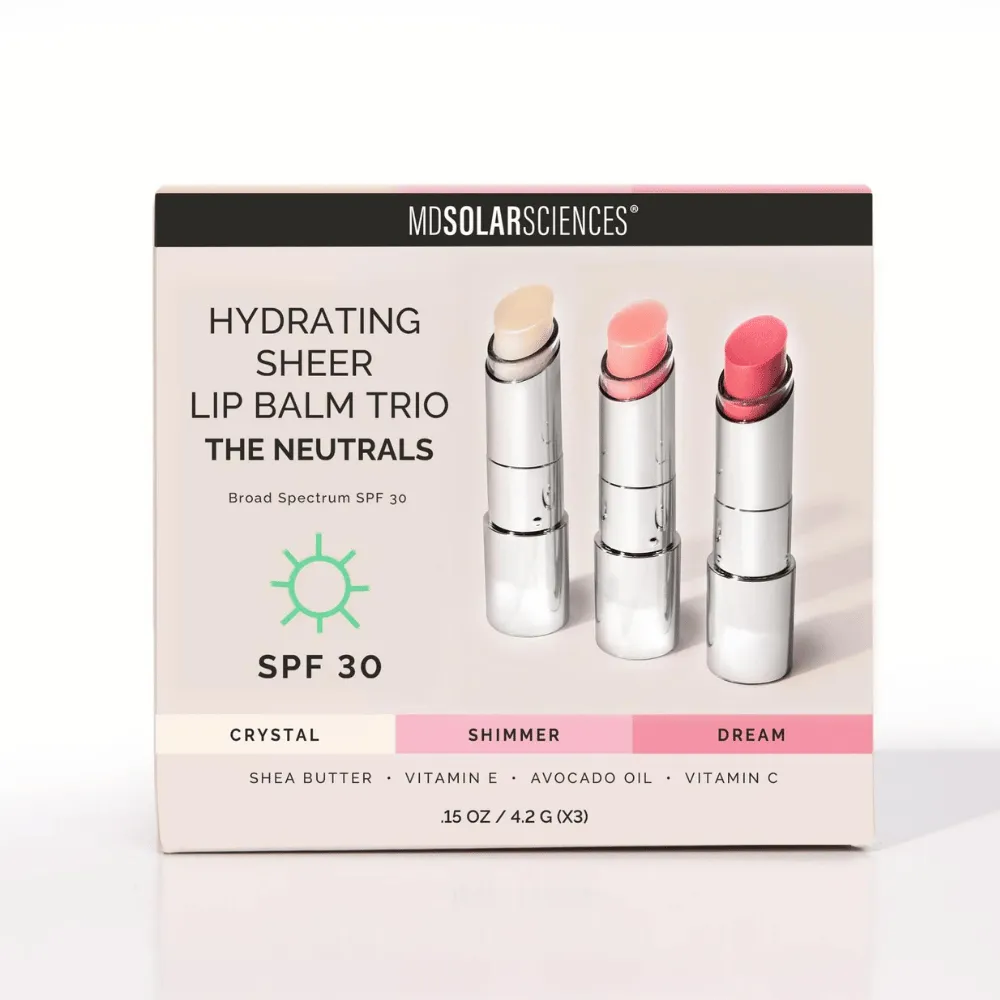 MDSolarSciences Hydrating Sheer Lip Balm SPF 30 Trio (The Neutrals)