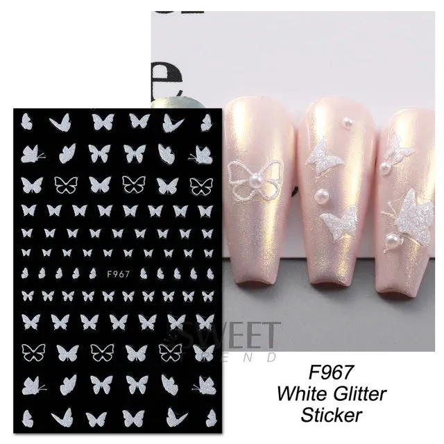 Metallic Gold Silver Stripe Line Nail Stickers