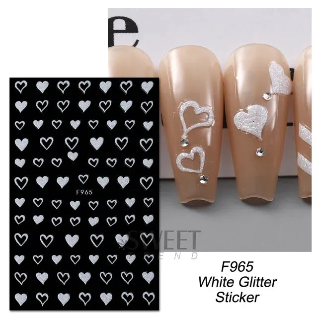 Metallic Gold Silver Stripe Line Nail Stickers