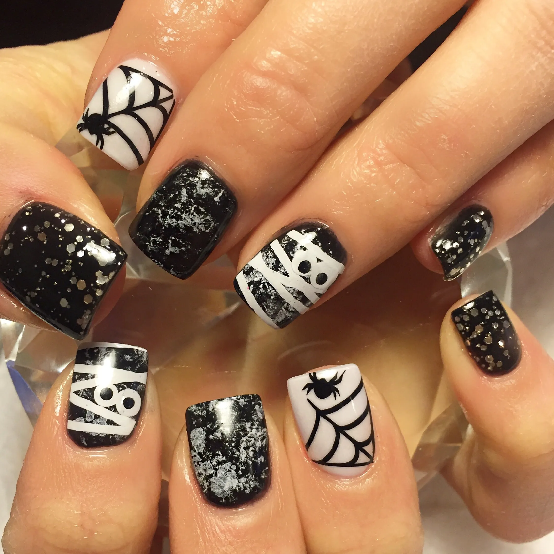 Mummified Wrap Nail Decal | White