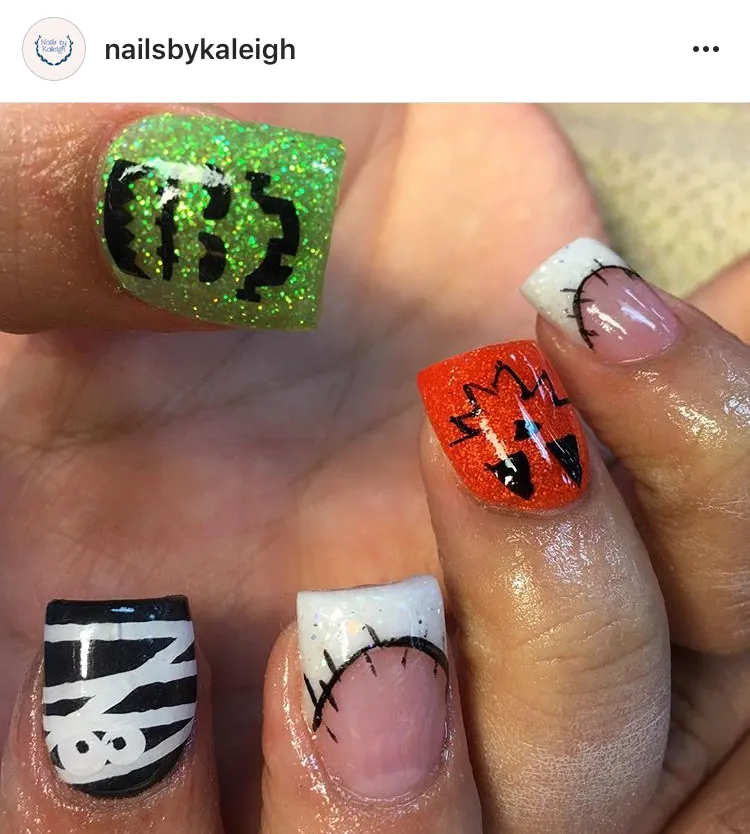 Mummified Wrap Nail Decal | White