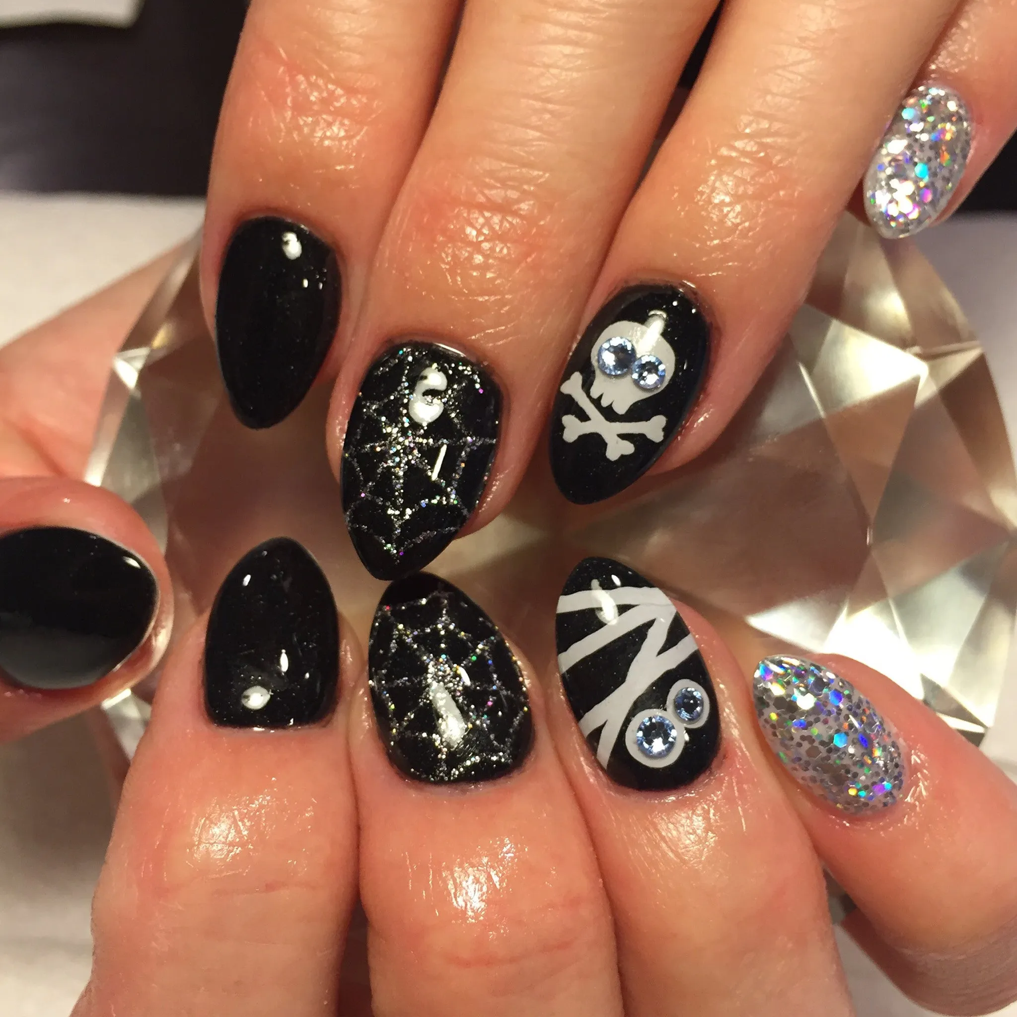 Mummified Wrap Nail Decal | White