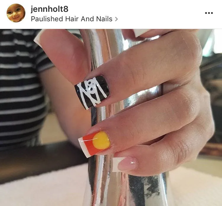 Mummified Wrap Nail Decal | White