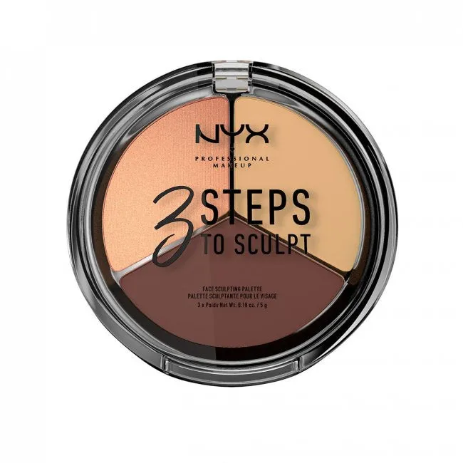 NYX Pro Makeup 3 Steps To Sculpt Face Sculpting Palette