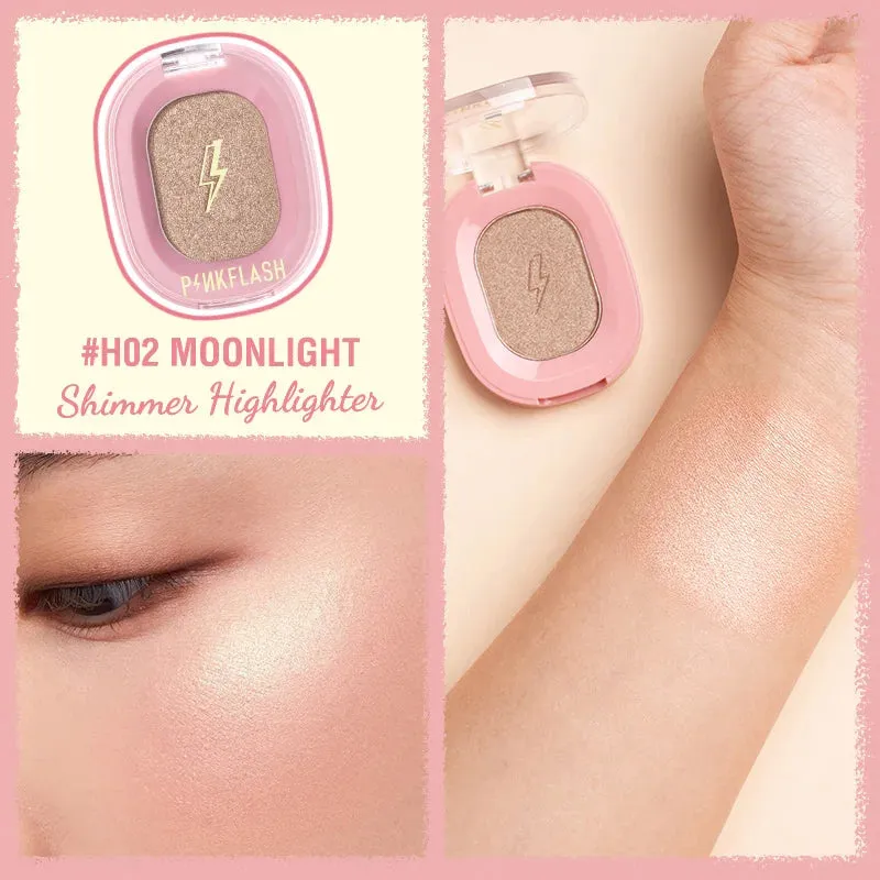PINKFLASH Matte Contour Powder Shimmer Highlighters Long Lasting Face Bronzer