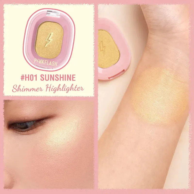PINKFLASH Matte Contour Powder Shimmer Highlighters Long Lasting Face Bronzer