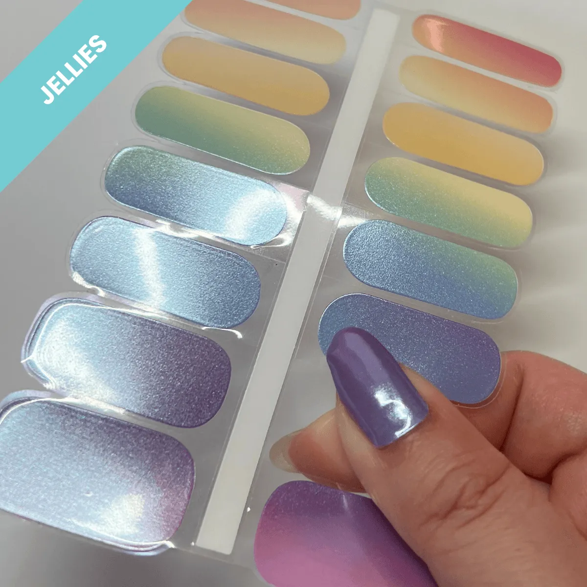 Rainbow | Jellies DIY Soft Semi Cured Gel Nail Wraps