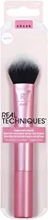 Real Techniques Tapered Cheek Makeup Brush, For Blush, Highlighter, or Loose Powder, Soft Bristles, Precise Makeup Application, Pink, Aluminum Handle, 1 Count
