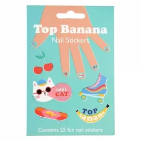 Rex London Top Banana Nail Stickers (Pack Of 25)