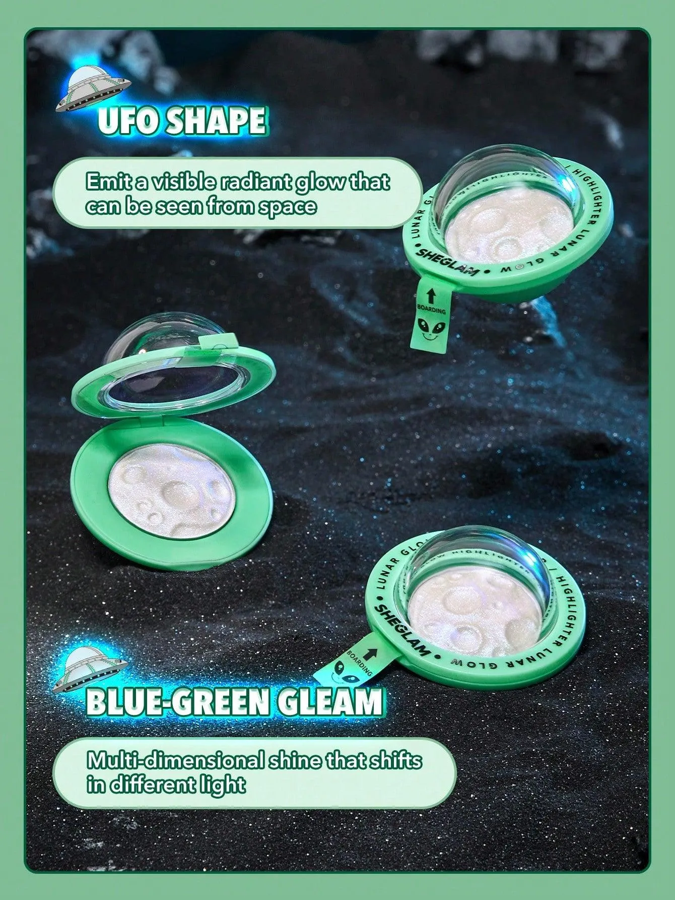 SHEGLAM -LUNAR GLOW HIGHLIGHTER - SILVER